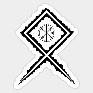 Vikings Norse Mythology Compass Pagan Asatru Magical Rune Sticker